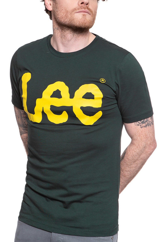 LEE T SHIRT LOGO TEE DK BOTTLE GREEN L62AAIBB 112114440