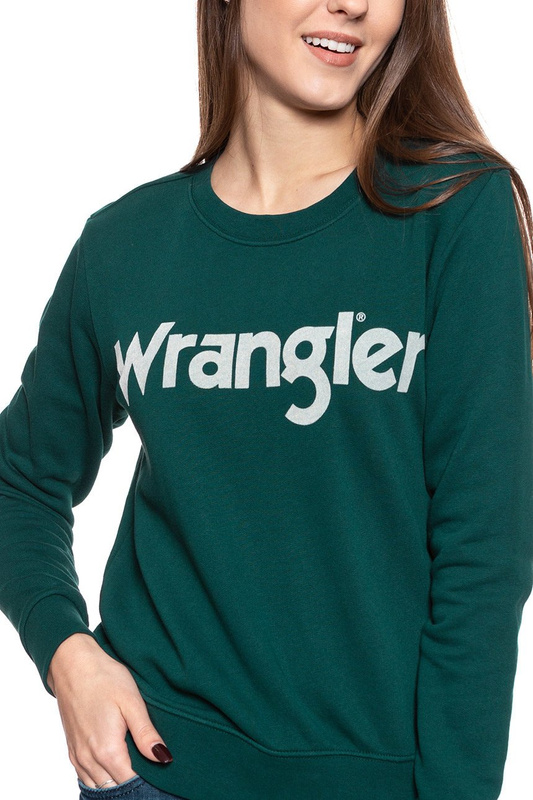 BLUZA WRANGLER LOGO SWEAT PINE W6N2HAG01 112130787
