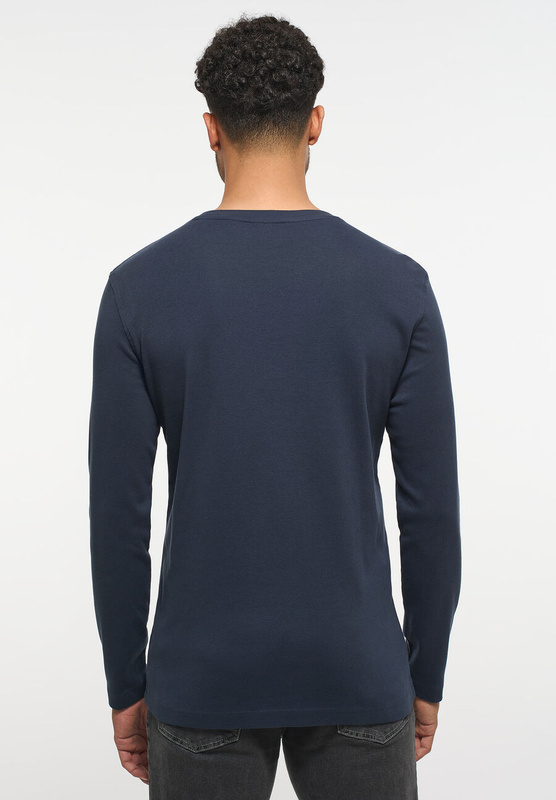 MUSTANG Style Anton B Basic MĘSKA KOSZULKA Z DŁUGIM RĘKAWEM Outer Space 1013533 5330