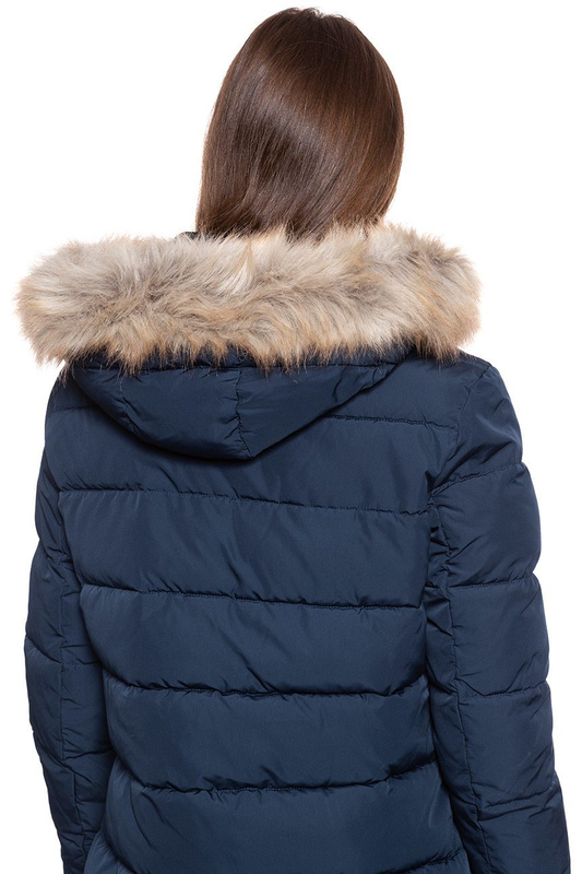 DAMSKA KURTKA ZIMOWA WRANGLER LONG PUFFER NAVY W4N2VJ114 112129160