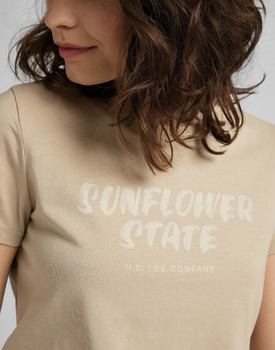 DAMSKI T-SHIRT LEE EASY GRAPHIC TEE SERVICE SAND L44GETOY 112109861