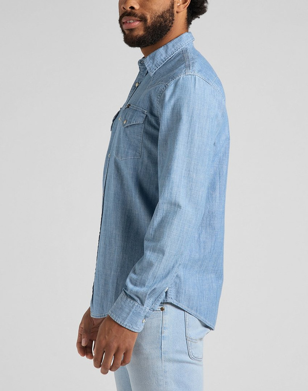 LEE REGULAR WESTERN MĘSKA KOSZULA JEANSOWA NAVY L66WNS35 112145395