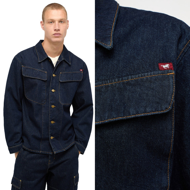 MUSTANG Prisoner Shirt MĘSKA KURTKA JEANSOWA  Denim Blue 1014617 5000 940