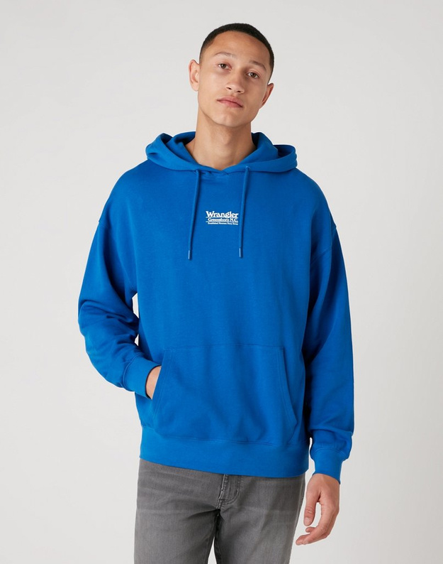 BLUZA WRANGLER HOODIE BLUE W6E1HAX05 112130723