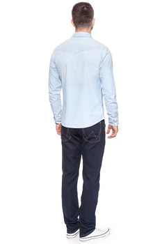 KOSZULA JEANSOWA MĘSKA WRANGLER LS WESTERN LIGHT STONE W5A231GZ6 112129994