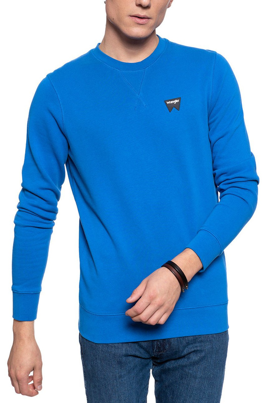 MĘSKI SWETER WRANGLER SIGN OFF SWEAT TURKISH SEA W6589HA86 112130618