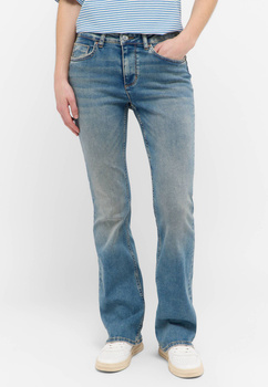 Damskie Spodnie Jeansowe Mustang Style Shelby Slim Boot Denim Blue 1016202 5000 421