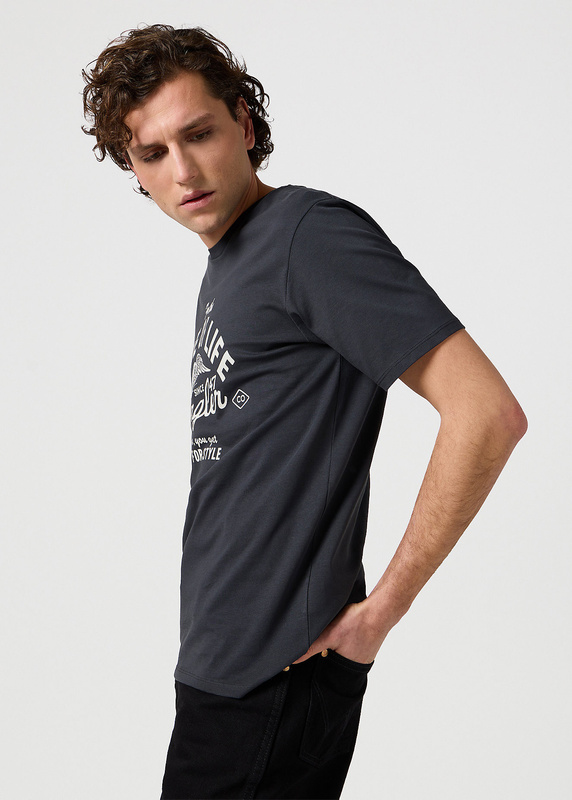 MESKA KOSZULKA WRANGLER AMERICANA TEE FADED BLACK 112362790