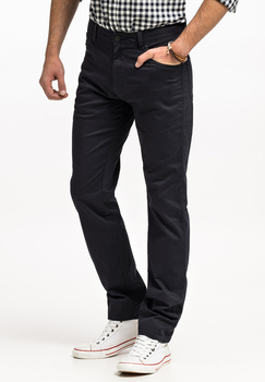 WRANGLER TEXAS SLIM MĘSKIE SPODNIE MATERIAŁOWE DARK NAVY W12SEAXAE 112330702
