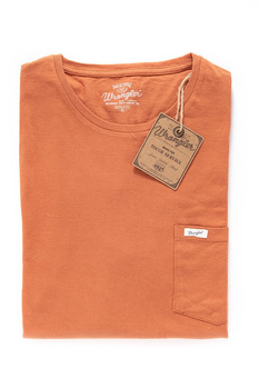 WRANGLER T SHIRT S/S 1PKT W TEE MANGO W7864FKJO
