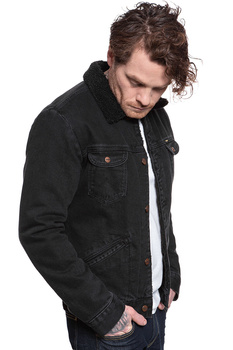 KURTKA JEANSOWA WRANGLER 124MJ SHERPA BLACK WASHED W4MSB5236 112129149