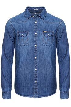 KOSZULA JEANSOWA MĘSKA WRANGLER WESTERN DENIM MID IN W5973O78E 112129852
