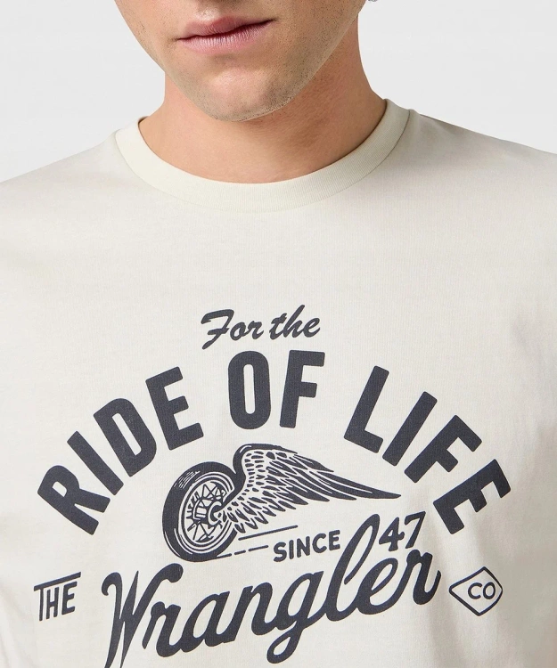 MESKA KOSZULKA WRANGLER AMERICANA TEE VINTAGE WHITE 112362791