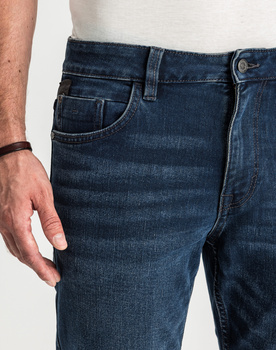 Męskie Spodnie Jeansowe Tom Tailor Josh Dark Stone Blue Black Denim 1021434 10173