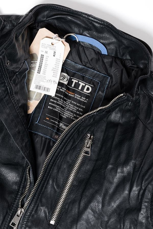 KURTKA SKÓRZANA TOM TAILOR LEATHER LOOK BIKER JACKET 3721883.00.12 COL. 2578 SSN 5040