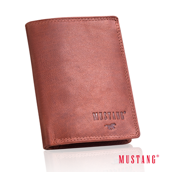 MUSTANG Denimo Wallet Side Opening SKÓRZANY PORTFEL POJEMNY NA KARTY PREMIUM