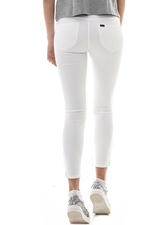 LEE SCARLETT CROPPED DAMSKIE SPODNIE JEANSOWE OFF WHITE L30CKWEW 112106354