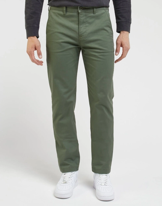 MESKIE SPODNIE  REGULAR CHINO OLIVE GROVE 112342928