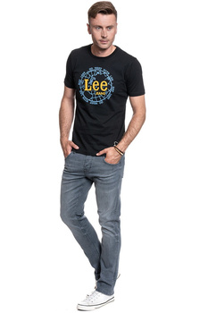 T-SHIRT MĘSKI LEE T SHIRT WORLD TEE BLACK L64BFE01 112115665