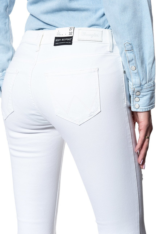 WRANGLER SKINNY CROP DAMAGED WHITE W28MYA86S