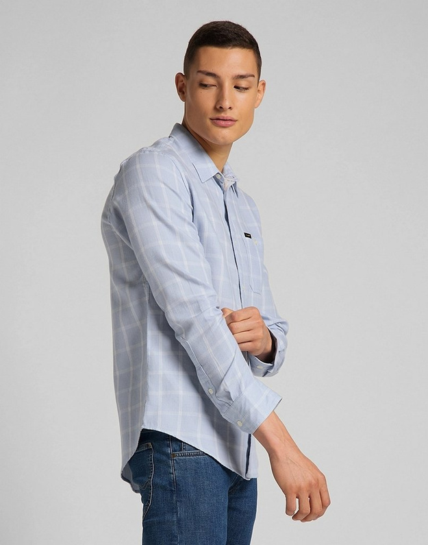 MĘSKA KOSZULA MATERIAŁOWA LEE ONE POCKET SHIRT TIDE BLUE L66NKTQK 112116592