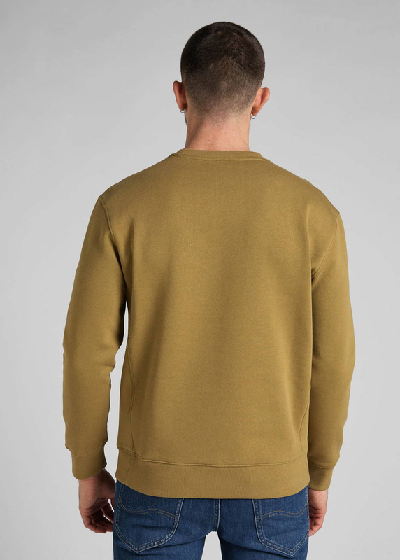 LEE PLAIN CREW SWS MĘSKA BLUZA KLASYCZNA LOGO L81IRY85 112322648