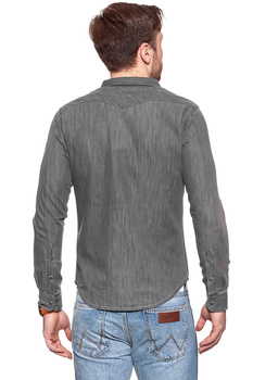 LEE WESTERN SHIRT SLIM GREY WASH L643KEFU 