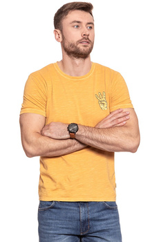 KOSZULKA WRANGLER OVERDYE HAND TEE AMBER YELLOW W7B48EBUY 112131486