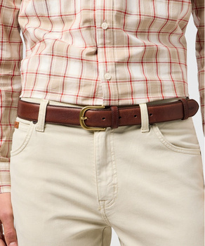MESKI PASEK WRANGLER BOMBATO BELT BROWN 112365271