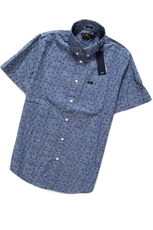 LEE BUTTON DOWN SS DIPPED BLUE L886WALA 112123716