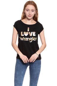 WRANGLER T SHIRT DAMSKI I LOVE TEE BLACK W700LEA01 112130872