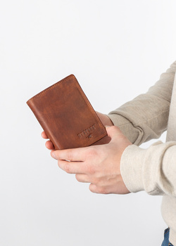 MUSTANG Denimo High Wallet Side Opening UNIWERSALNY SKÓRZANY PORTFEL POJEMNY NA KARTY RFID