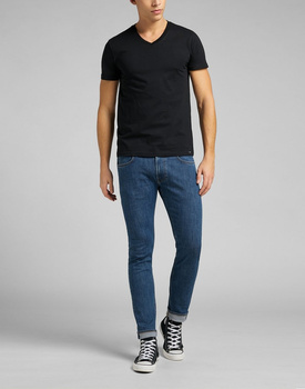 LEE TWIN PACK V NECK MĘSKI T-SHIRT KOSZULKI DWUPAK BLACK L62ECM01 112114538