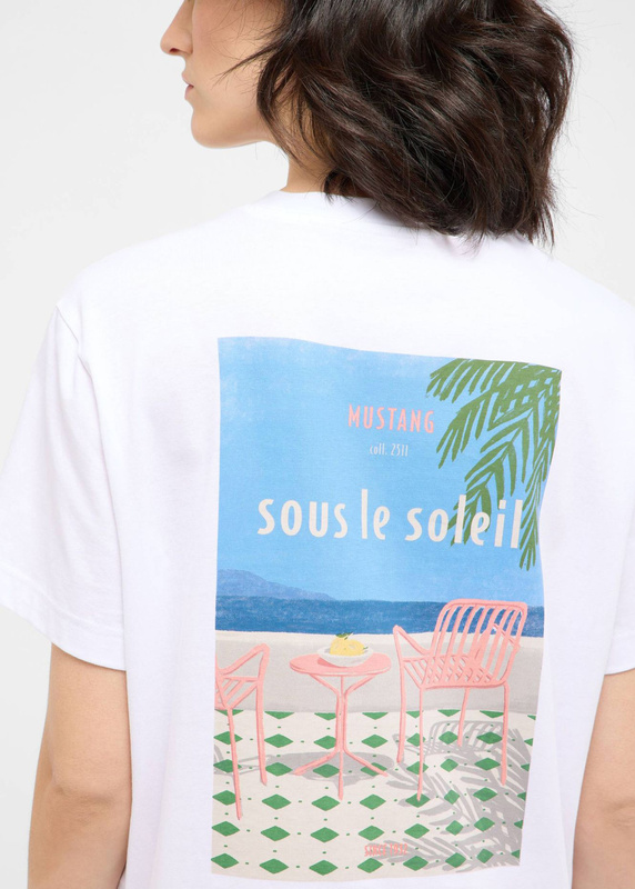 Damski T-Shirt Mustang Style Floris General White 1016158 2045