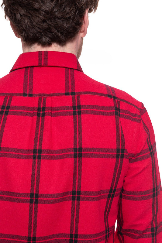 MĘSKA KOSZULA WRANGLER LS 1PKT SHIRT CRIMSON RED W5A1T2X51 112129989