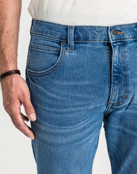 MESKIE SPODNIE WRANGLER RUSTLER REGULAR ABYSS BLUE 112356516 W100018376