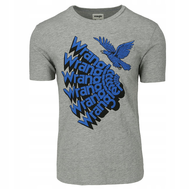 WRANGLER RAINBOW TEE MĘSKI T-SHIRT MID GREY MEL W7MHD3X37 112131933
