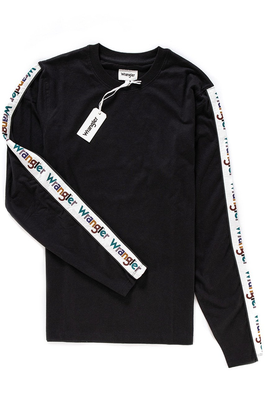WRANGLER T-SHIR LS SEASONAL LOGO BL W7B98DB01 112131573