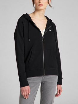 LEE ZIP THROUGH HOODIE DAMSKA BLUZA Z KAPTUREM BLACK L53QRY01 112140255