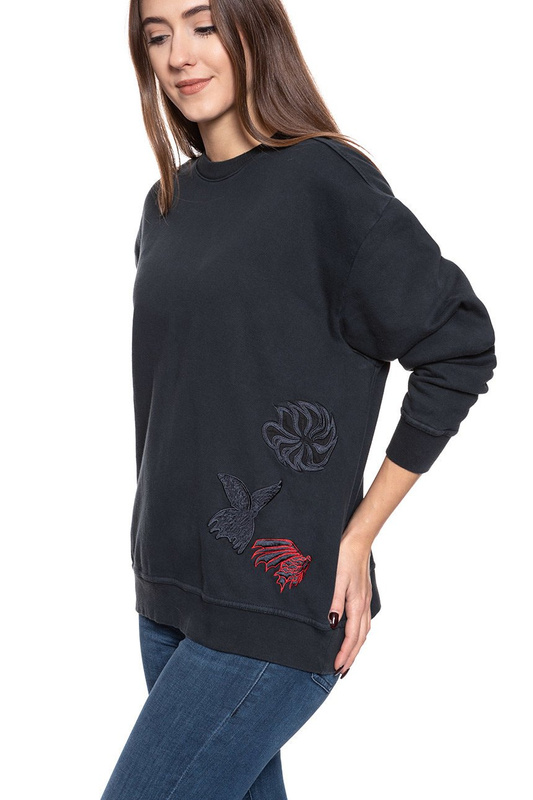 BLUZA LEE DAMSKA BUTTERFLY SWS WASHED BLACK L82IAB60 112122061