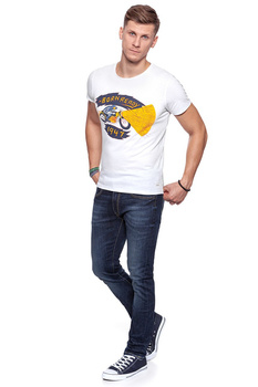 MĘSKA KOSZULKA WRANGLER S/S/ EMO GRAPHIC TEE WHITE W7A60EN12