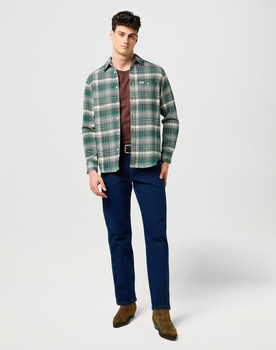 MESKA KOSZULKA WRANGLER EMBROIDERY TEE MAHOGANY 112371490