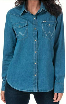 WRANGLER WESTERN SHIRT LIGHT DAMSKA KOSZULA JEANSOWA INDIGO W5245MM4E 112129385