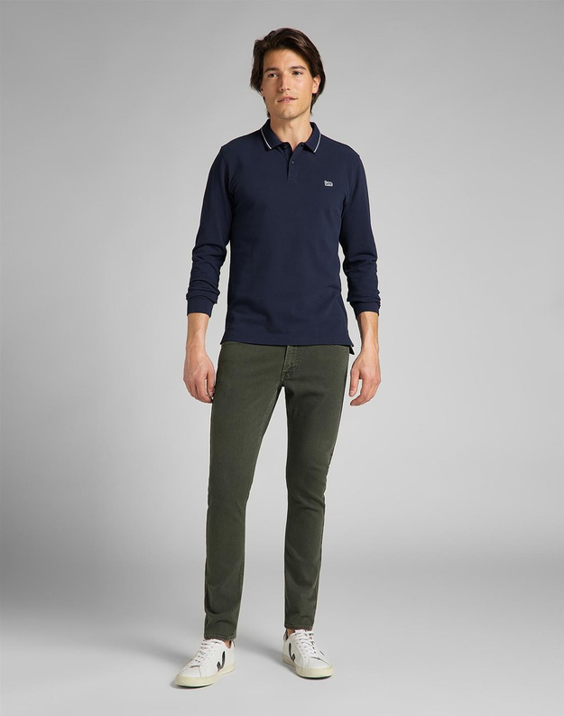 LEE LS PIQUE POLO NAVY MĘSKA KOSZULKA POLO L61VRL35 112114064