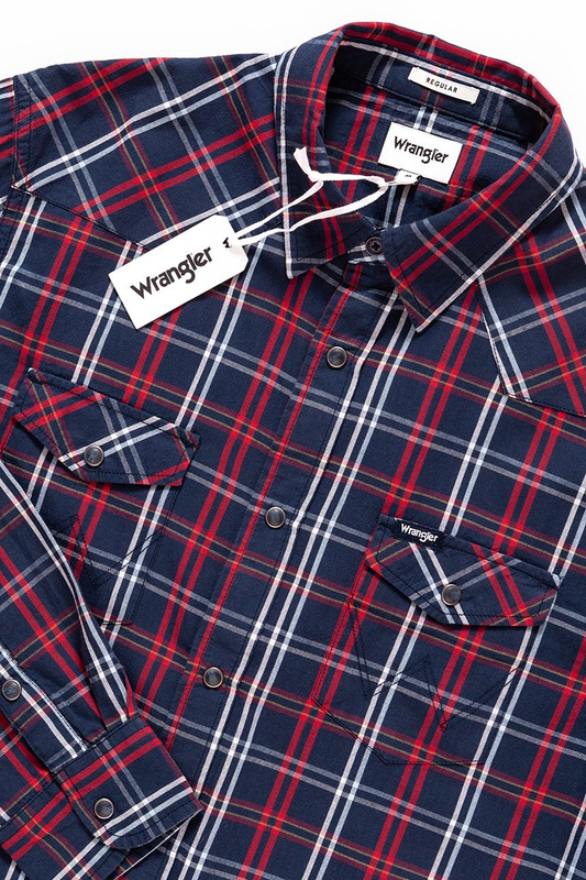 KOSZULA WRANGLER WESTERN SHIRT RED W59734M47 112129831