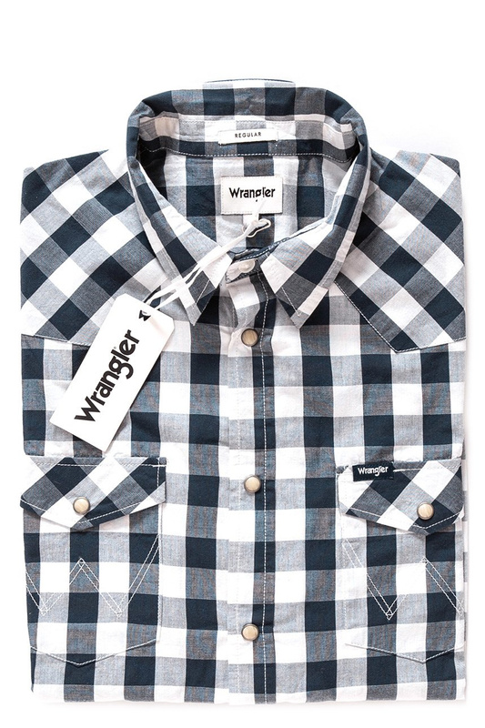 WRANGLER WESTERN SHIRT NAVY W59734M35 112129830