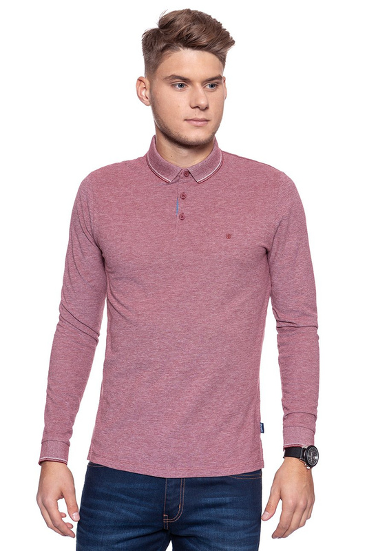 WRANGLER LS REFINED POLO BIKING RED W7A87K52G