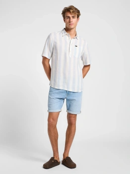 MESKA KOSZULA LEE POPOVER SHIRT SS SHY BLUE 112364226