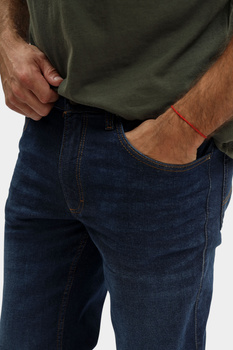 Męskie Spodnie Jeansowe Mustang Style Tramper Straight Denim Blue 1017231 5000 803