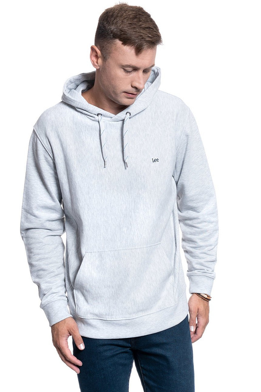 BLUZA LEE BASIC HOODIE SHARP GREY MELE L82QWO03 112122156